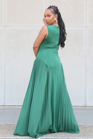 Nairobi Green Ruffled Maxi Dress