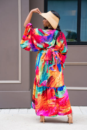 Tropical Paradise Kimono Dress