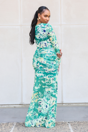 Azuri long sleeve silhouette dress