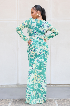 Azuri long sleeve silhouette dress