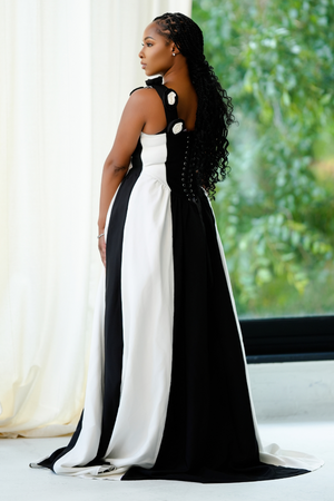 Midnight Bloom Majesty Corset Gown