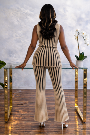 Raise Granted Stripe Two Piece Set