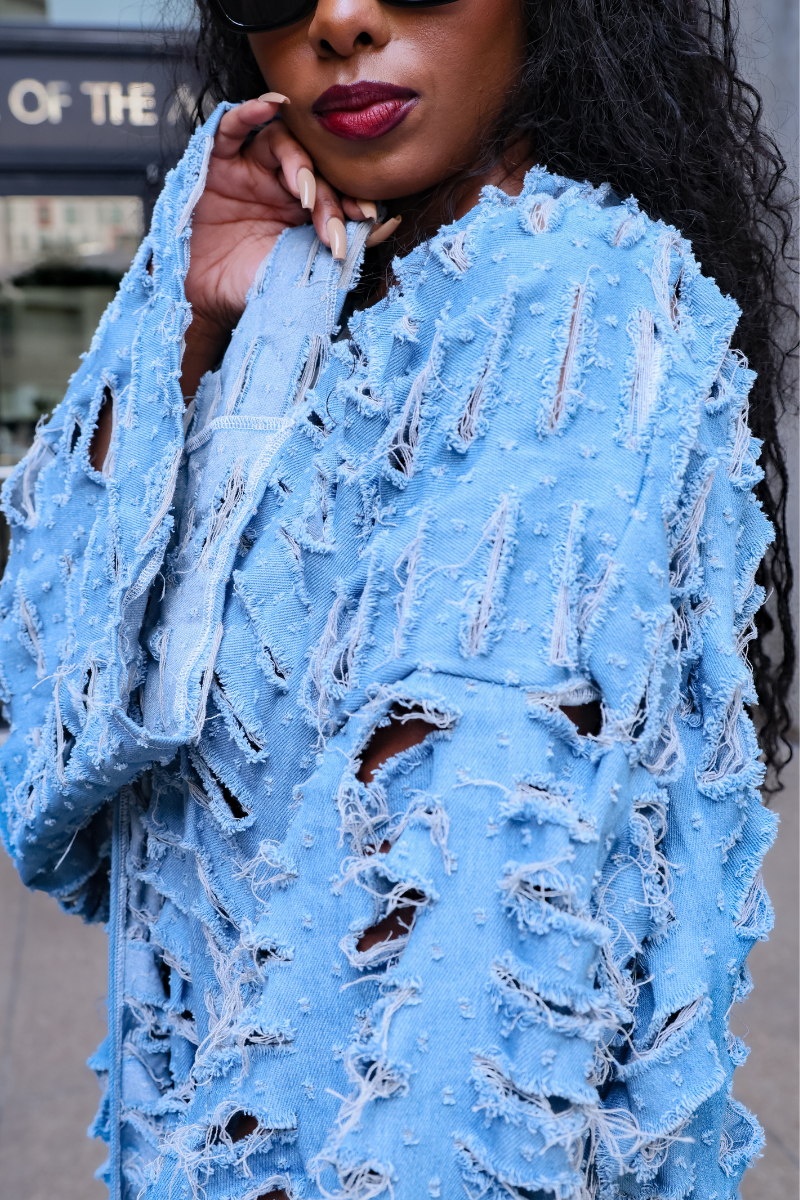 Wrap me in Denim Kimono