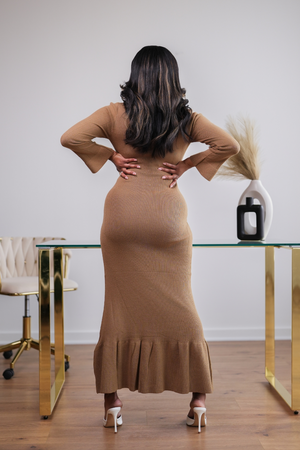 The Chelsea Brown Button Down Dress
