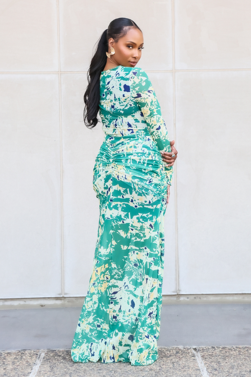 Azuri long sleeve silhouette dress