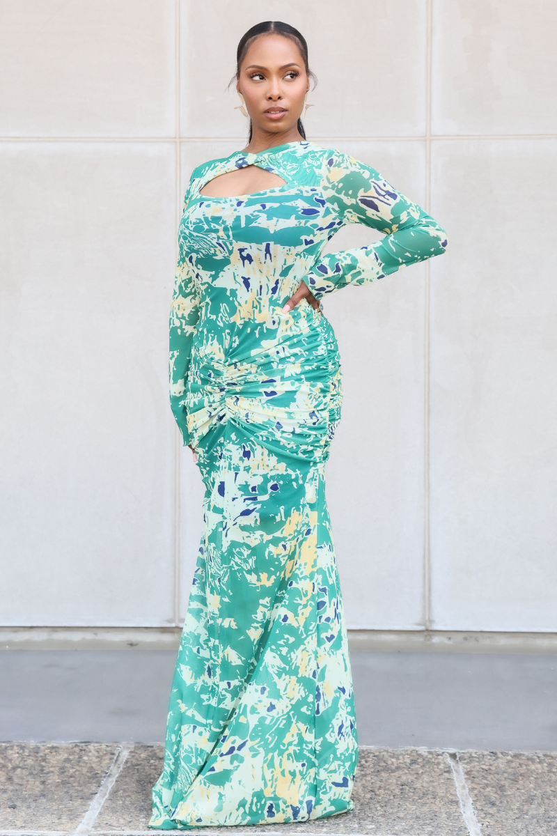 Azuri long sleeve silhouette dress