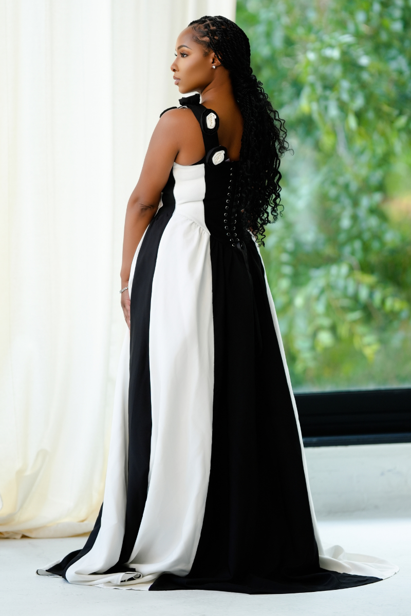 Midnight Bloom Majesty Corset Gown
