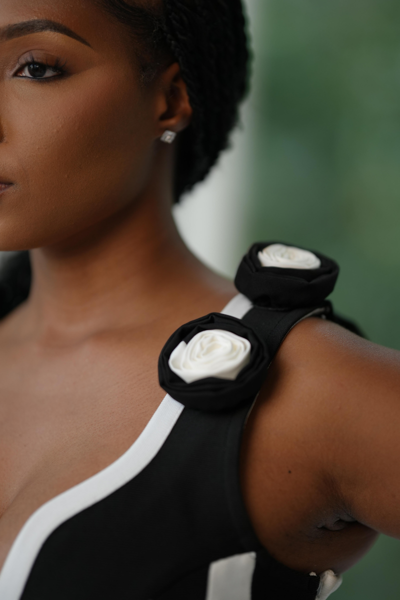 Midnight Bloom Majesty Corset Gown