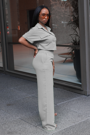 Michigan Ave Gray Duo Two-Piece Set
