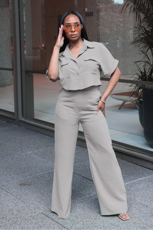 Michigan Ave Gray Duo Two-Piece Set