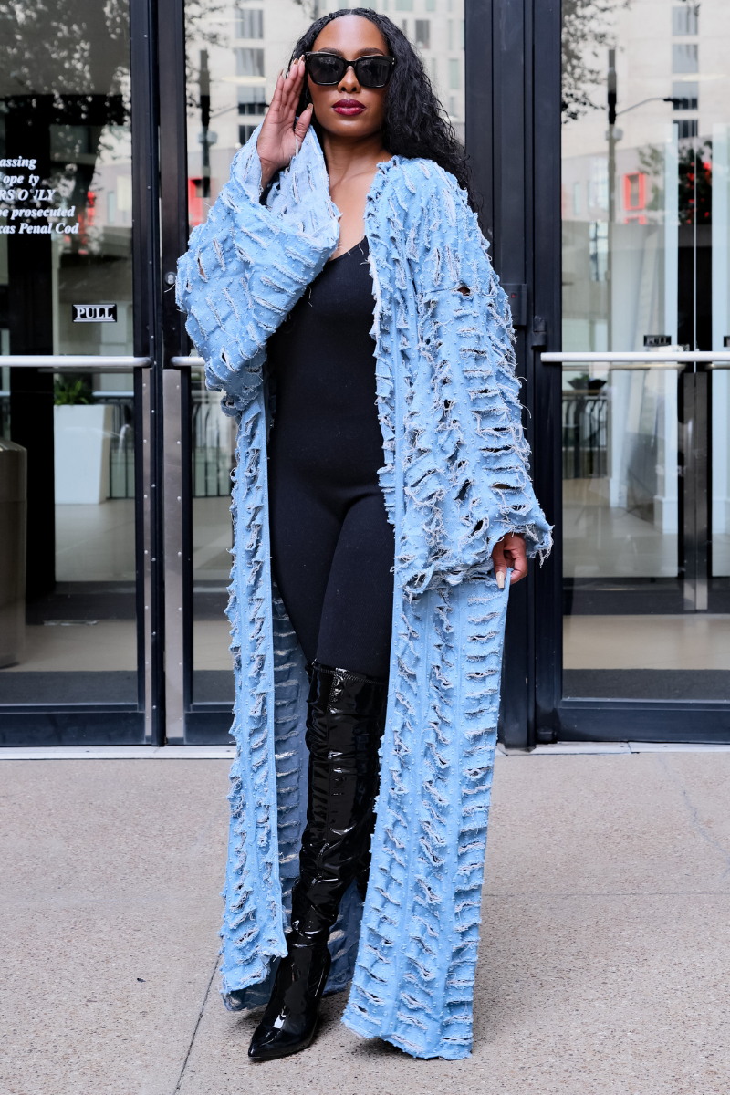 Wrap me in Denim Kimono